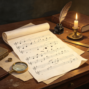 Ancient Musical Score: Note Value Proofing
