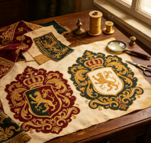 Golden Age Attire: Heraldic Motif Analysis
